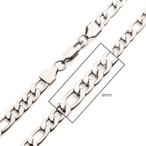 INOX 4mm Steel Wheat Chain Necklace NSTC1404-20, W.P. Shelton Jewelers